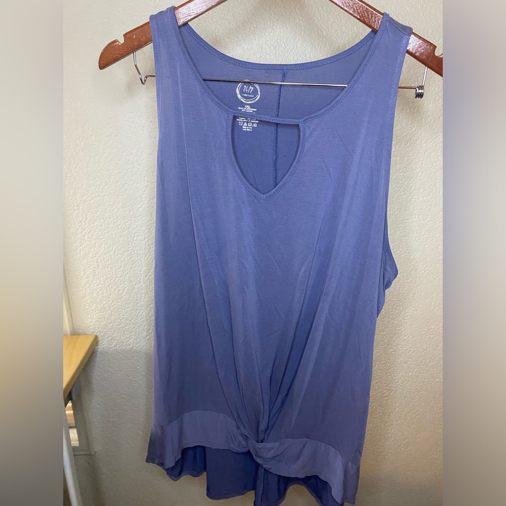 Dusty Blue 24/7 Maurices Tank Top, Size XXL